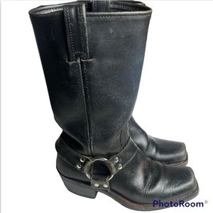 Frye black harness boots